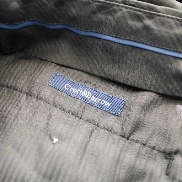 Men’s Croft & Barrow Black Slacks Career Dress Pants, Size 36 x 28, Flat Front - Picture 7 of 11